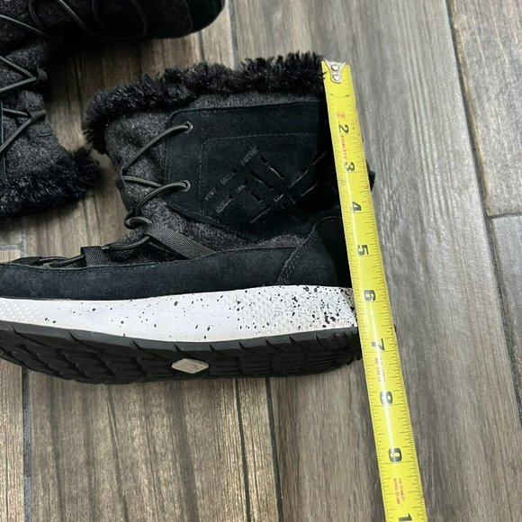 Sperry Women's 7 Seas Submariner Boots Wool Leather Black White Size 7.5M - Picture 4 of 7